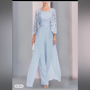 NWT 3 piece set. Sky blue evening wear